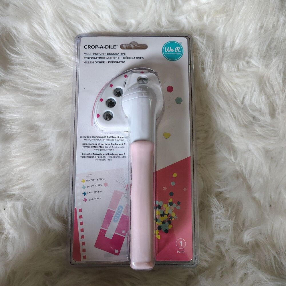Crafts We R Memory Keepers Crop-a-Dile Multi-Hole Punch Decorative Heart Flower